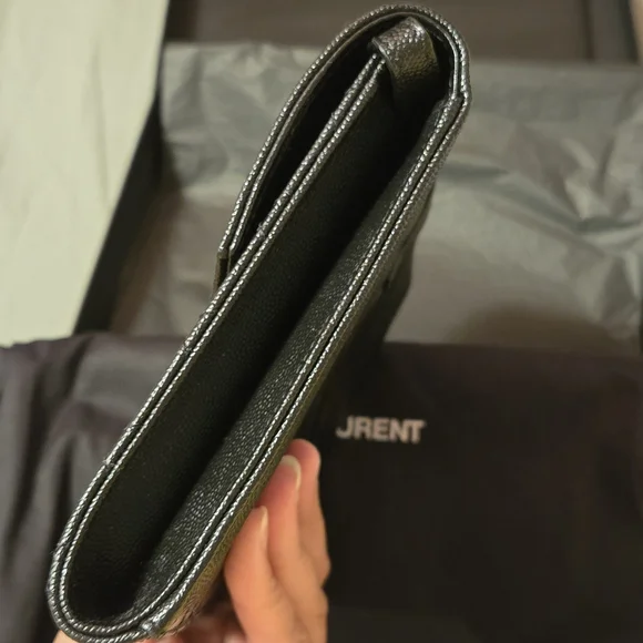 Saint Laurent Black Quilted Leather Clutch - Picture 7 of 16